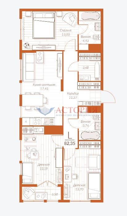 Купить 3-комнатную квартиру